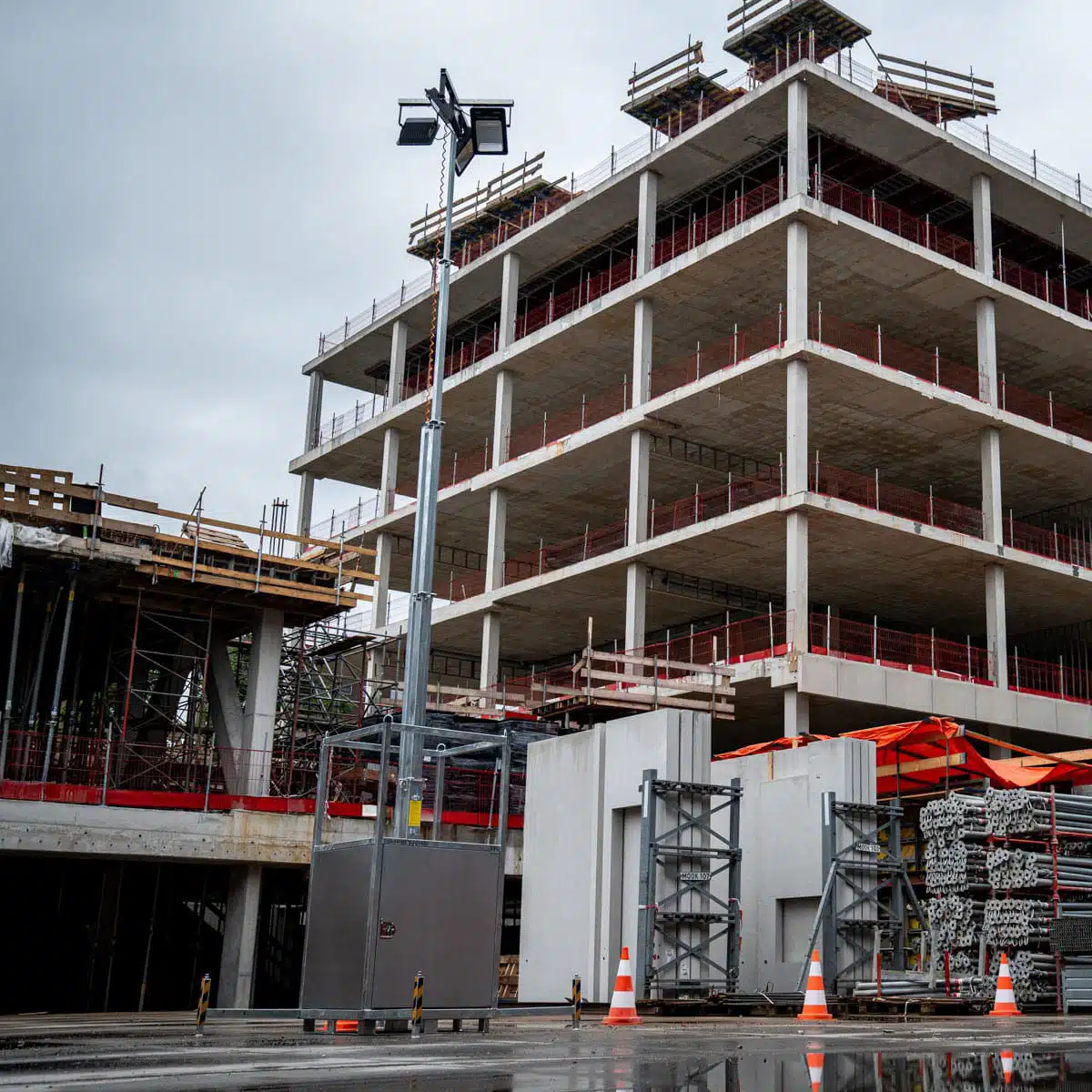 Bouwplaats Lichtmast